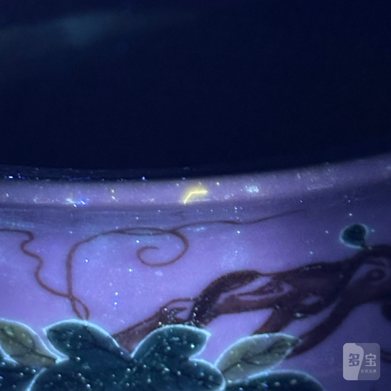 清晚期 粉彩花鸟葡萄纹花盆 - 图19